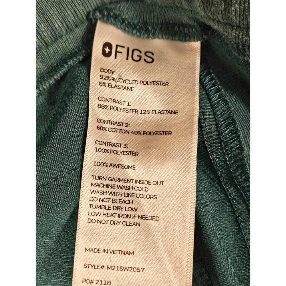 FIGS Technical Collection Mens Zamorra Jogger Scrub Pants Green M M21SW2057